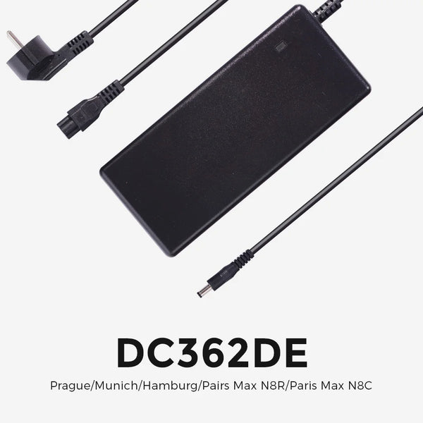Akku Ladegerät Netzteil, DC362DE, 42V 2A (für 36V Pedelec, E-Bike u.v.m.) mit Rundstecker für NCM Prague/Munich/Hamburg/Pairs Max N8R/Paris Max N8C