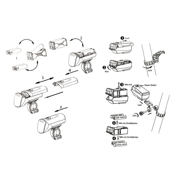 BÜCHEL Batterieleuchtenset bis zu 60 LUX! "Trio Lux Pro" Fahrrad Frontlicht & Rücklicht Set z.B. für NCM Prague/Moscow