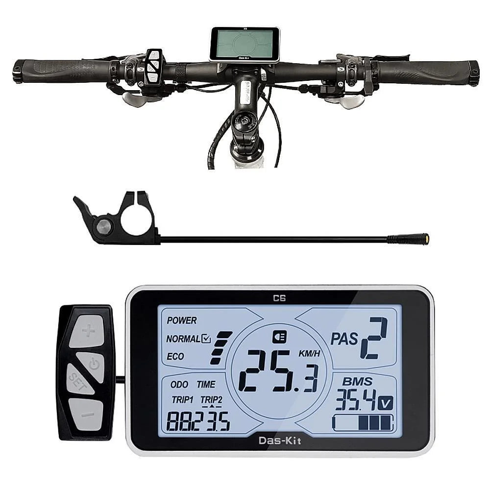 C6BBT-15 Display + Daumengashebel für NCM Prague /Moscow (nur 36V Modelle!)/Moscow+ (nur 36V Modelle!)